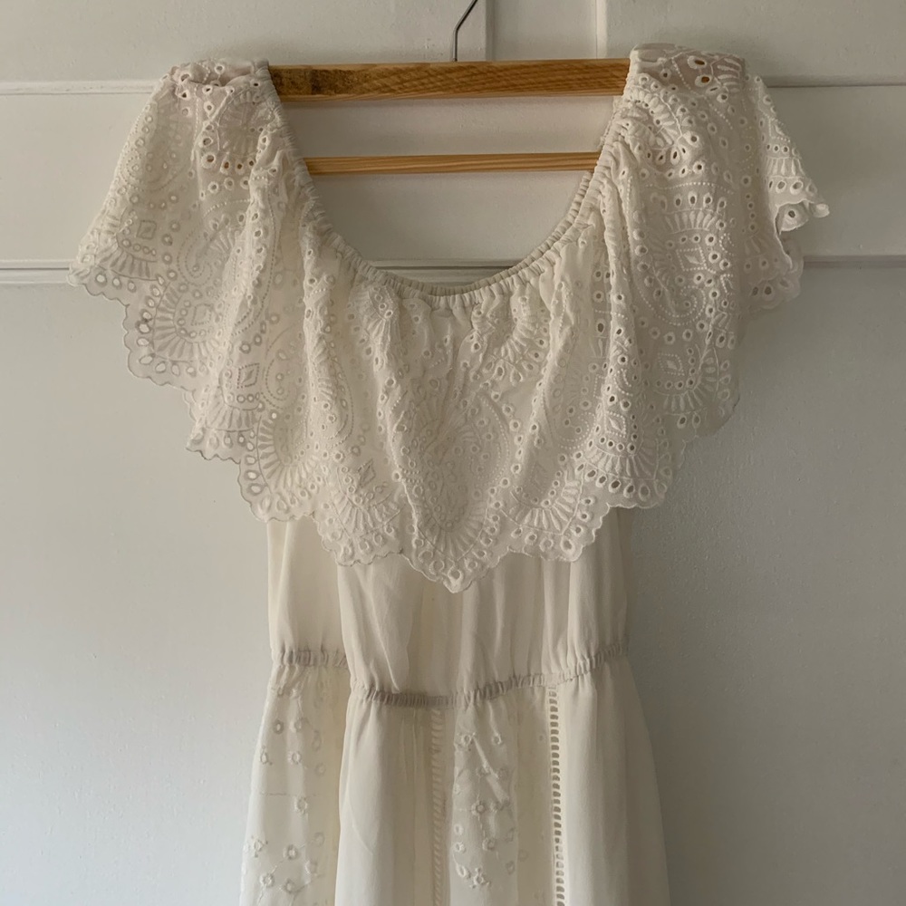 White off the shoulder maxi dress